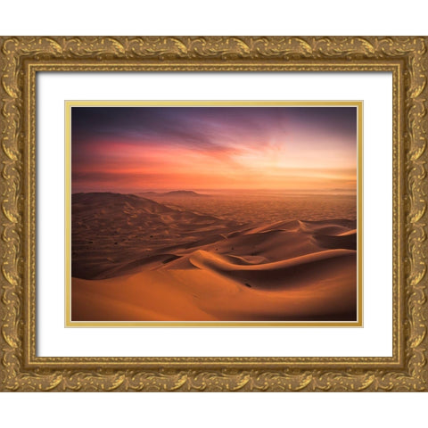 An End And A Beginning Gold Ornate Wood Framed Art Print with Double Matting by Wonisch, Andreas