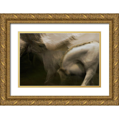 Flasing Of My Dream Gold Ornate Wood Framed Art Print with Double Matting by Malovrh, Milan