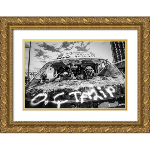 Taksim Victory Gold Ornate Wood Framed Art Print with Double Matting by Bilgin, Mehmet