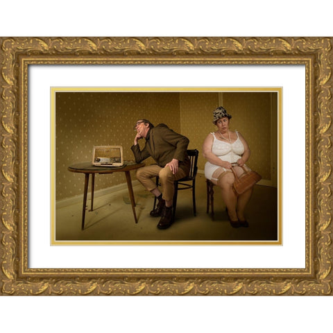 Love And Marriage Ii Gold Ornate Wood Framed Art Print with Double Matting by Von Diepenbroek, Christine