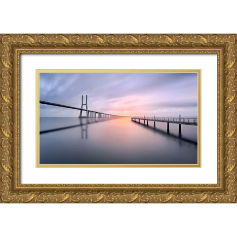 Vasco De Gama Gold Ornate Wood Framed Art Print with Double Matting by M. Garcia, Jesus