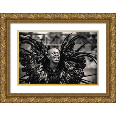 Skunk Anansie Gold Ornate Wood Framed Art Print with Double Matting by Unknown