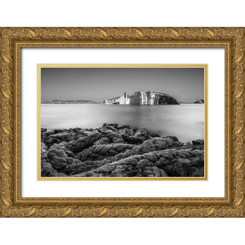 The Shipwreck Gold Ornate Wood Framed Art Print with Double Matting by Pergioudakis, Manos