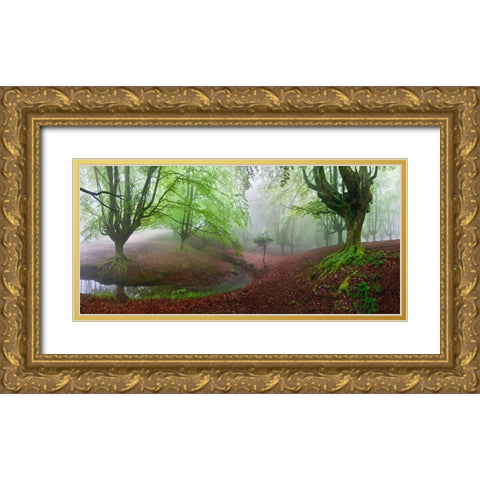 The Forest Maravillador Iii Gold Ornate Wood Framed Art Print with Double Matting by Pixelecta, Juan