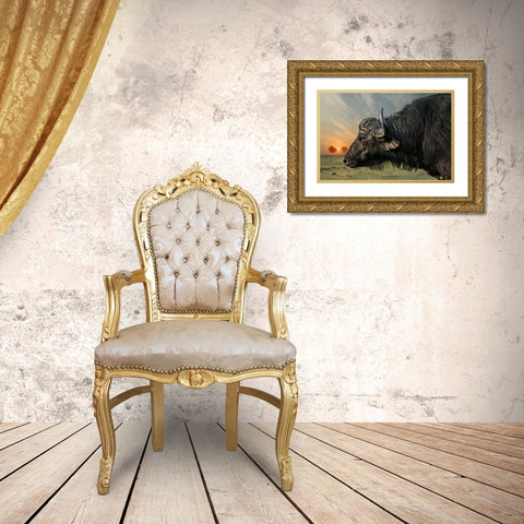 Imagine Gold Ornate Wood Framed Art Print with Double Matting by Flour, Piet