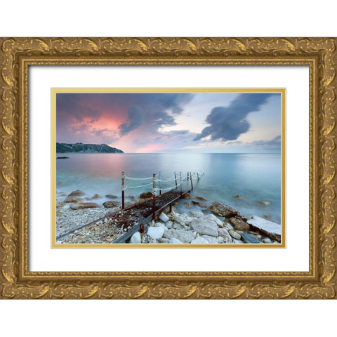 Path To The Light Gold Ornate Wood Framed Art Print with Double Matting by Coppari, Claudio