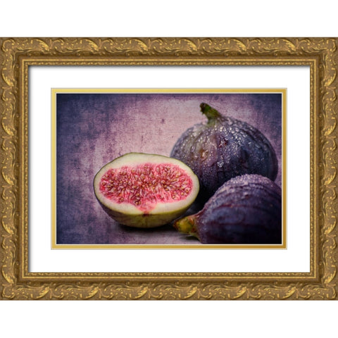 Figs Gold Ornate Wood Framed Art Print with Double Matting by Cmarits, Hannes