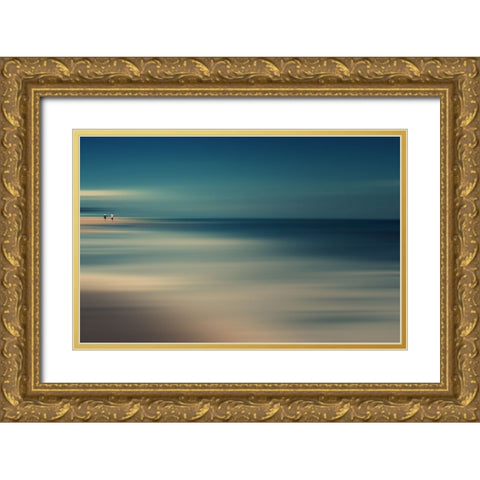 Not The End Of The World Gold Ornate Wood Framed Art Print with Double Matting by Shin, Cie