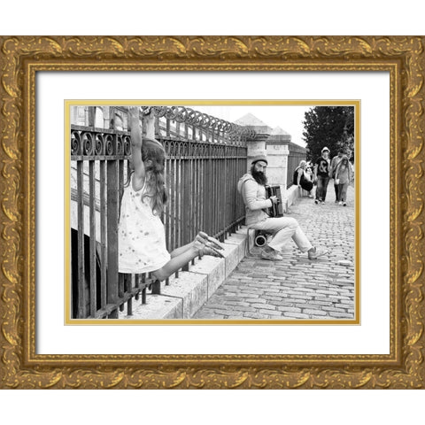 Lah Gold Ornate Wood Framed Art Print with Double Matting by Licko, Jaro