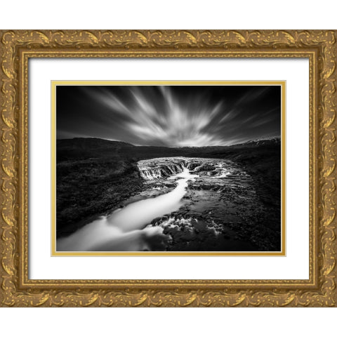 The Hidden Vista Gold Ornate Wood Framed Art Print with Double Matting by Kahila, Janne
