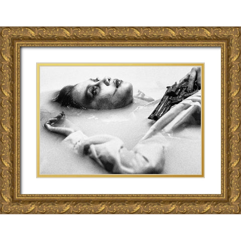 Contemplate Gold Ornate Wood Framed Art Print with Double Matting by Holloway, Sue
