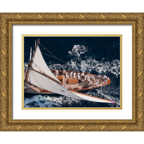 Above Moonbeam Gold Ornate Wood Framed Art Print with Double Matting by Pelissier, Marc