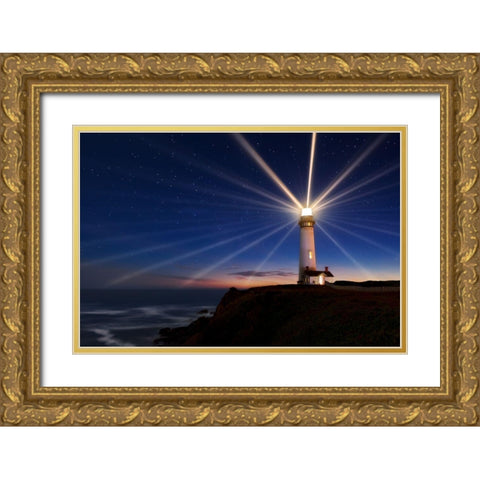 Lighting Of The Lens Gold Ornate Wood Framed Art Print with Double Matting by Morgan, Miles