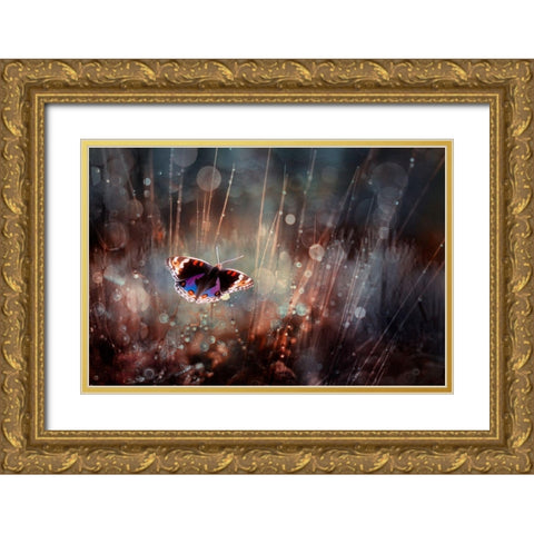Traped Gold Ornate Wood Framed Art Print with Double Matting by Juniawan, Rooswandy