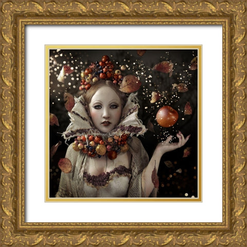 Magic Of The Season Gold Ornate Wood Framed Art Print with Double Matting by Murakami, Kiyo