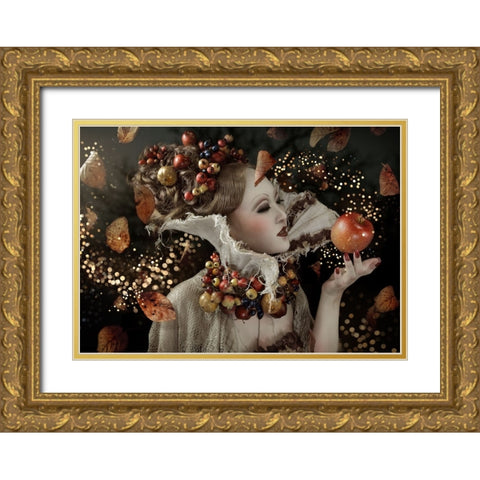 Magic Of The Season Gold Ornate Wood Framed Art Print with Double Matting by Murakami, Kiyo