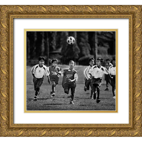 The Future National Team Gold Ornate Wood Framed Art Print with Double Matting by Kisworo, Sebastian