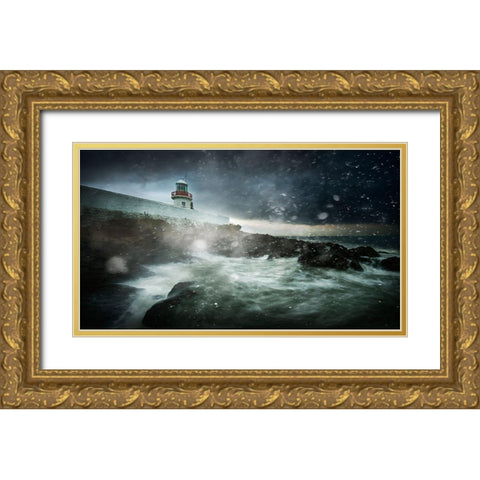 Storm Coming Gold Ornate Wood Framed Art Print with Double Matting by Krakowski, Marcin