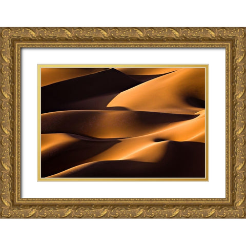 Light And Shadow Gold Ornate Wood Framed Art Print with Double Matting by Momeni, Mohammadreza