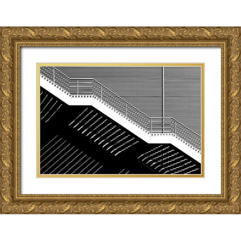 Untitled Gold Ornate Wood Framed Art Print with Double Matting by Niemiec, Anna