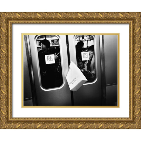 Untitled Gold Ornate Wood Framed Art Print with Double Matting by Suzuki, Tatsuo