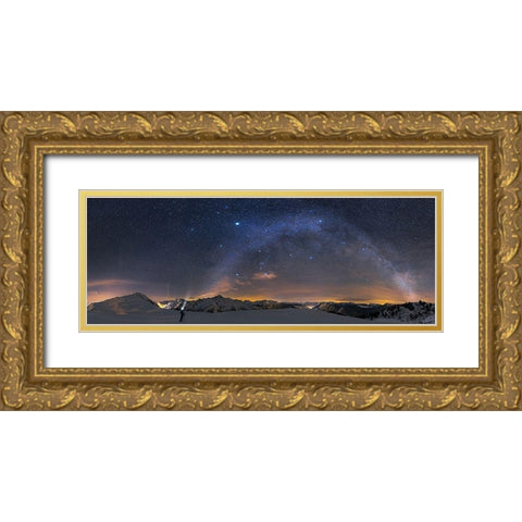 Under The Starbow Gold Ornate Wood Framed Art Print with Double Matting by Nicholas Roemmelt, Dr.
