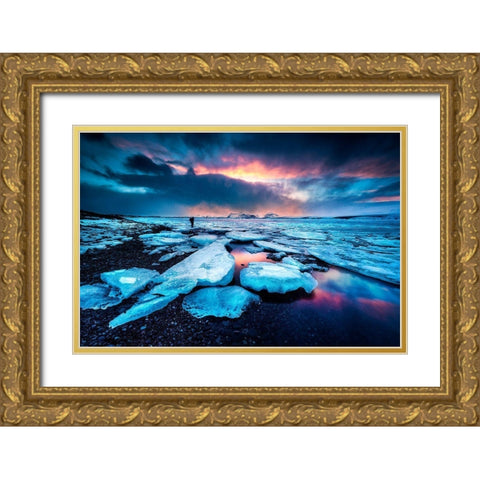 Badlands Iii Gold Ornate Wood Framed Art Print with Double Matting by Martin Castan, David
