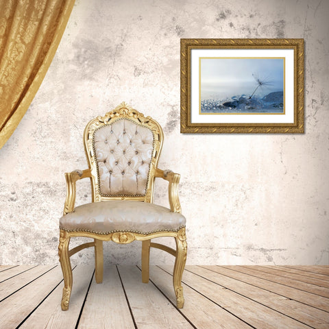A Blue Morning Gold Ornate Wood Framed Art Print with Double Matting by Westum, Heidi