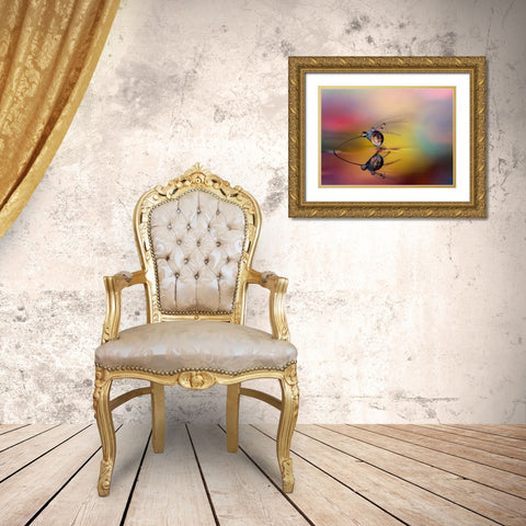 Colorize The Darkness Gold Ornate Wood Framed Art Print with Double Matting by Westum, Heidi