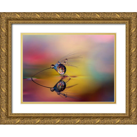 Colorize The Darkness Gold Ornate Wood Framed Art Print with Double Matting by Westum, Heidi