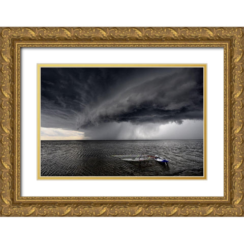 ... Where Are You ? Gold Ornate Wood Framed Art Print with Double Matting by Lipinski C, Roman