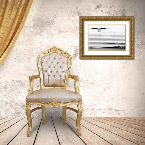 Black Or White Gold Ornate Wood Framed Art Print with Double Matting by Ikeda, Keisuke