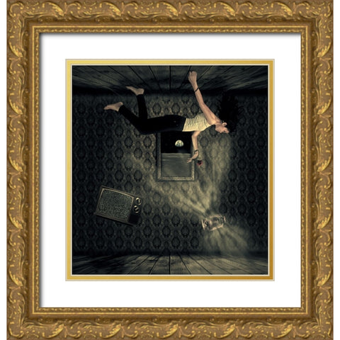 Hampa Udara Gold Ornate Wood Framed Art Print with Double Matting by Langelo, Donaldo
