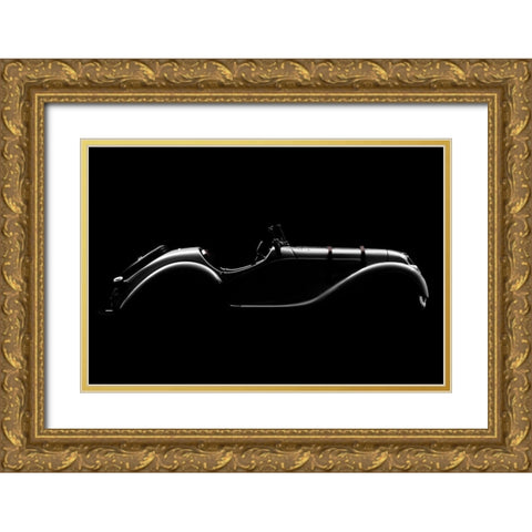 Silhouette Gold Ornate Wood Framed Art Print with Double Matting by Perez, Alvaro