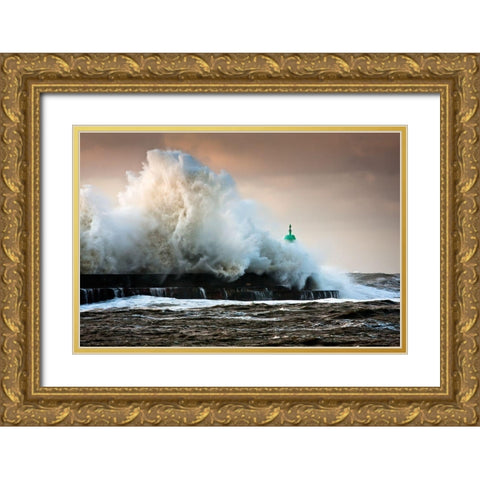 The Wall Gold Ornate Wood Framed Art Print with Double Matting by Christian Wulff, Niels