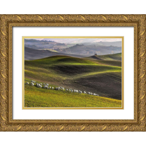 Pastoral Gold Ornate Wood Framed Art Print with Double Matting by Lipinski C, Roman