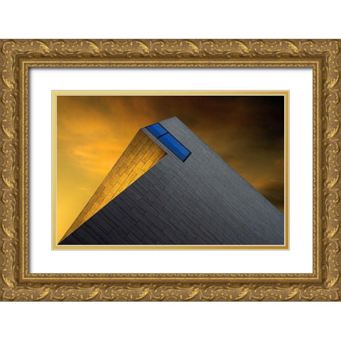 Golden Glow Gold Ornate Wood Framed Art Print with Double Matting by Claes, Gilbert