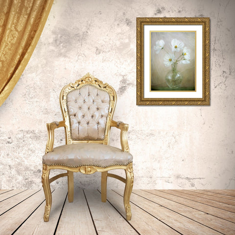 Cosmos Breeze Gold Ornate Wood Framed Art Print with Double Matting by Disher, Mandy