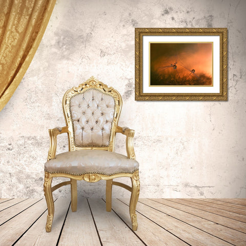 Forest Fire Gold Ornate Wood Framed Art Print with Double Matting by Westum, Heidi