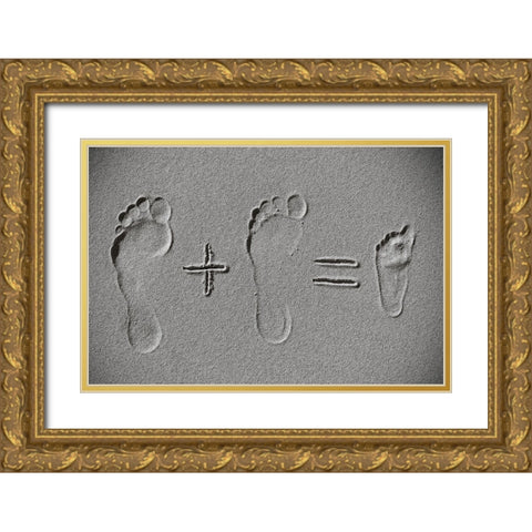 Sand Arithmetic Gold Ornate Wood Framed Art Print with Double Matting by Philnormanphoto