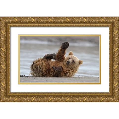 High Five Gold Ornate Wood Framed Art Print with Double Matting by Forns, Alfred