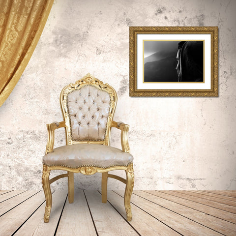 Look Ahead Gold Ornate Wood Framed Art Print with Double Matting by Cheli, Ivano