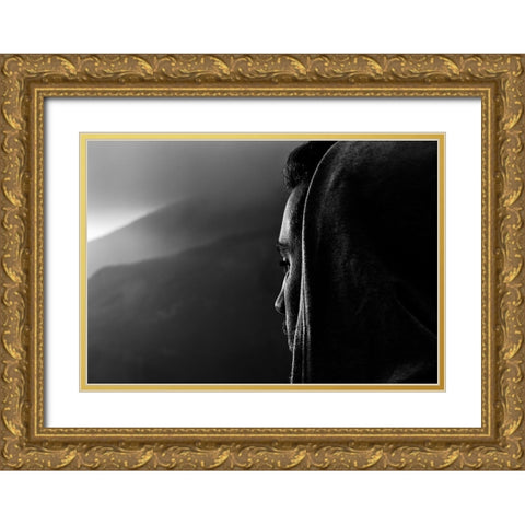 Look Ahead Gold Ornate Wood Framed Art Print with Double Matting by Cheli, Ivano