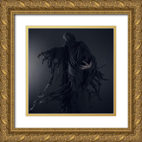 Dementor Gold Ornate Wood Framed Art Print with Double Matting by Malikov, Alex