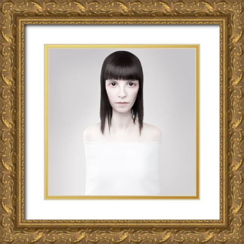 Bangs Gold Ornate Wood Framed Art Print with Double Matting by Katiev, Vladimir