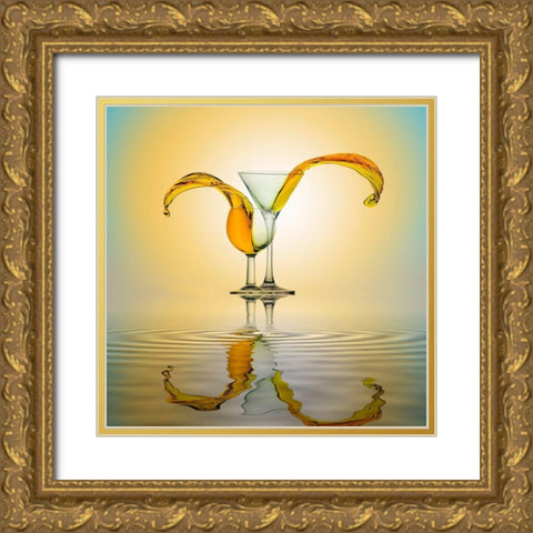 You And Me Gold Ornate Wood Framed Art Print with Double Matting by Rahayu, Ganjar