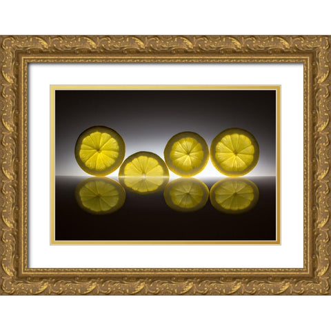 Lemon Gold Ornate Wood Framed Art Print with Double Matting by De Kogel, Wieteke