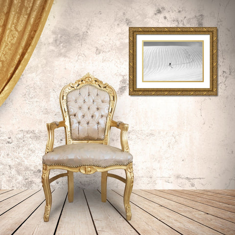 Snow Wave Surfing Gold Ornate Wood Framed Art Print with Double Matting by Svoboda MQEP, Peter