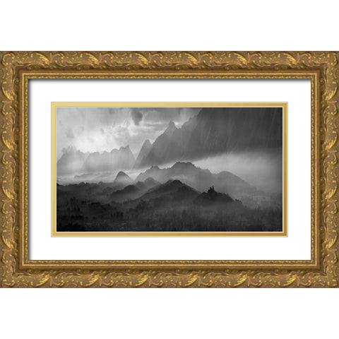 Valhalla Gold Ornate Wood Framed Art Print with Double Matting by Stefan, Jacek