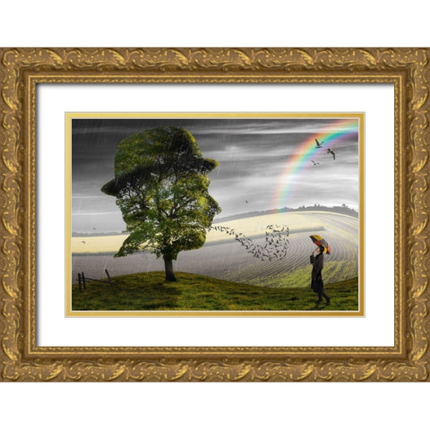Point Of View Gold Ornate Wood Framed Art Print with Double Matting by Kiciak, Christophe